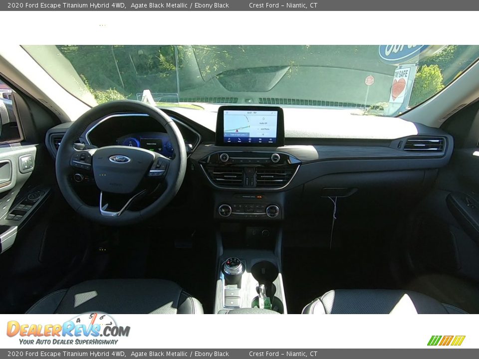 2020 Ford Escape Titanium Hybrid 4WD Agate Black Metallic / Ebony Black Photo #19