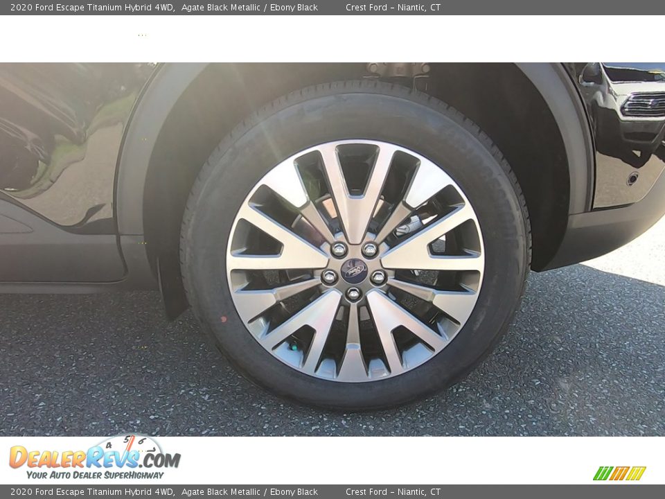 2020 Ford Escape Titanium Hybrid 4WD Agate Black Metallic / Ebony Black Photo #20