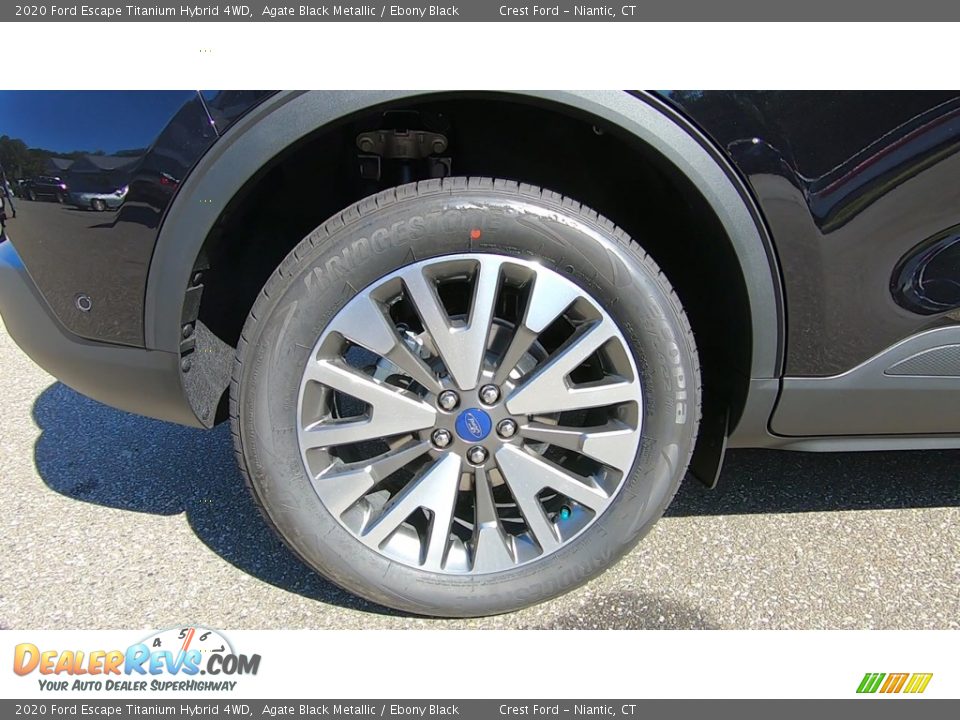 2020 Ford Escape Titanium Hybrid 4WD Agate Black Metallic / Ebony Black Photo #22