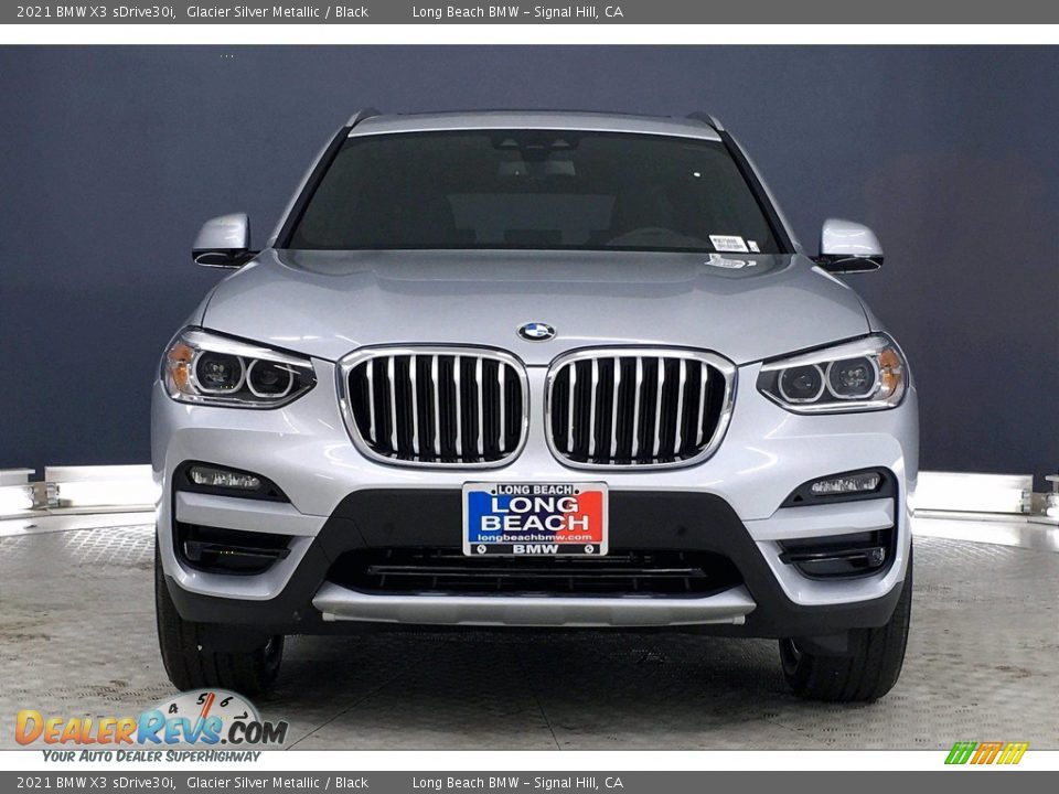 2021 BMW X3 sDrive30i Glacier Silver Metallic / Black Photo #2