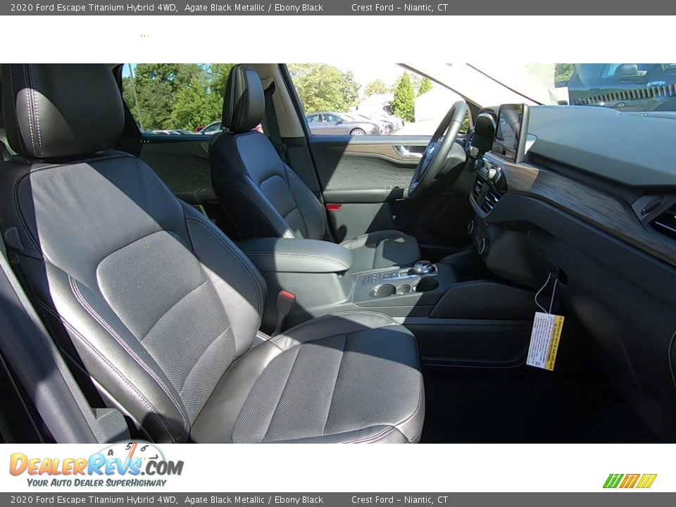 2020 Ford Escape Titanium Hybrid 4WD Agate Black Metallic / Ebony Black Photo #24