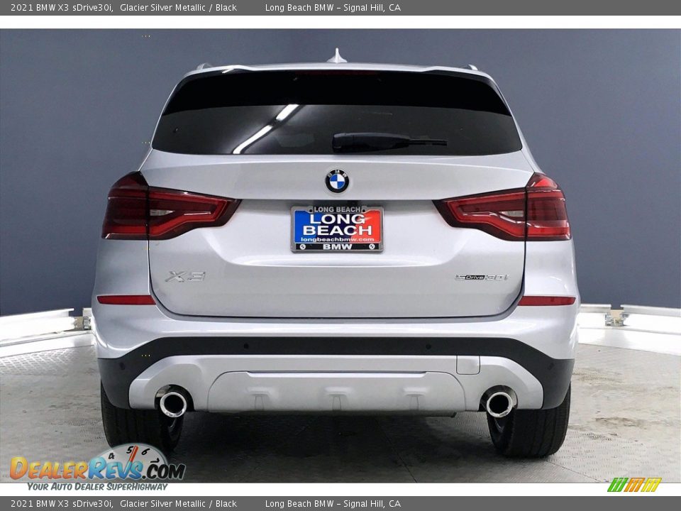 2021 BMW X3 sDrive30i Glacier Silver Metallic / Black Photo #4