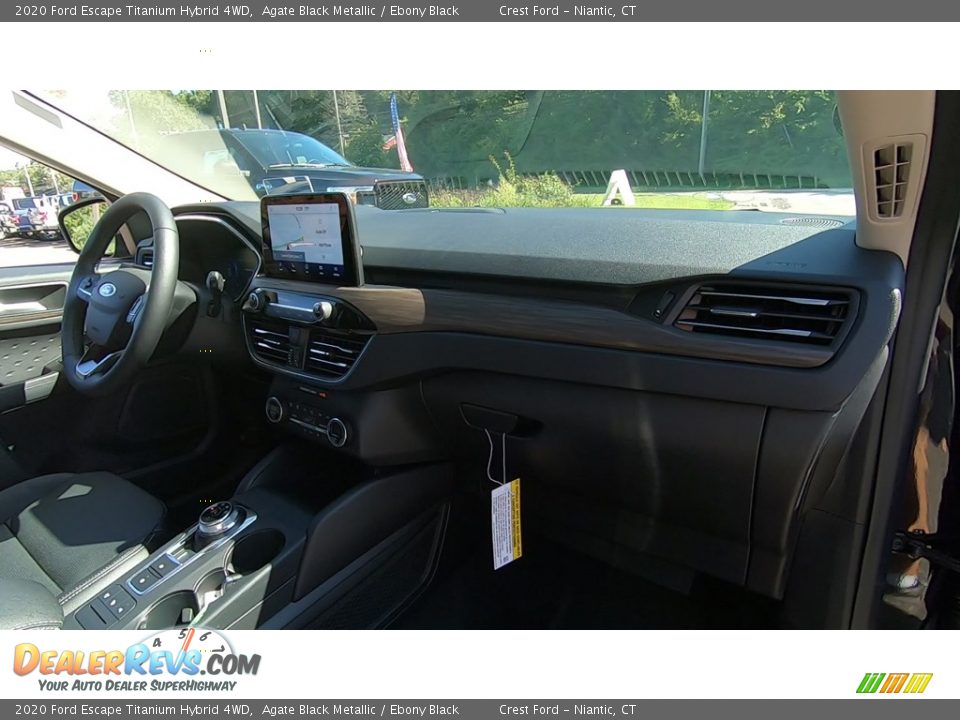 2020 Ford Escape Titanium Hybrid 4WD Agate Black Metallic / Ebony Black Photo #25