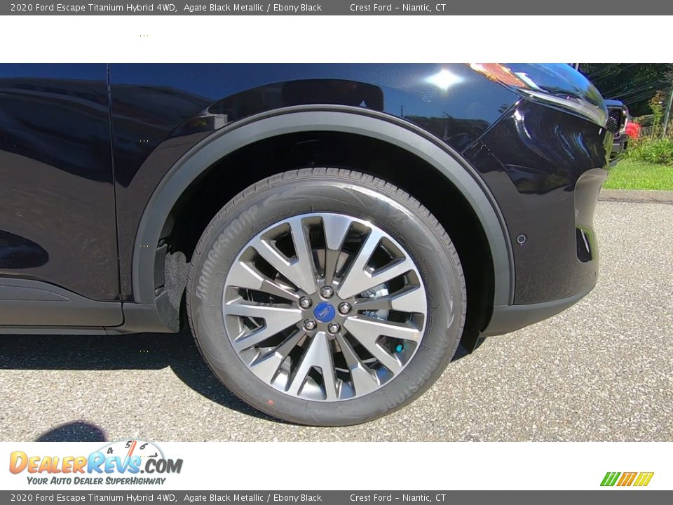2020 Ford Escape Titanium Hybrid 4WD Agate Black Metallic / Ebony Black Photo #26