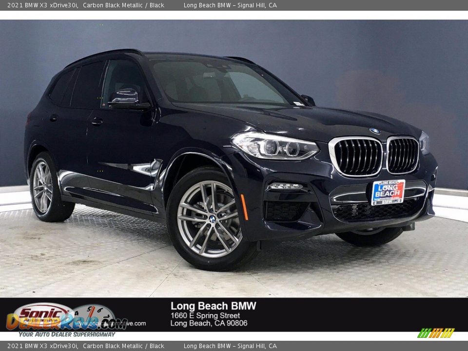 2021 BMW X3 xDrive30i Carbon Black Metallic / Black Photo #1