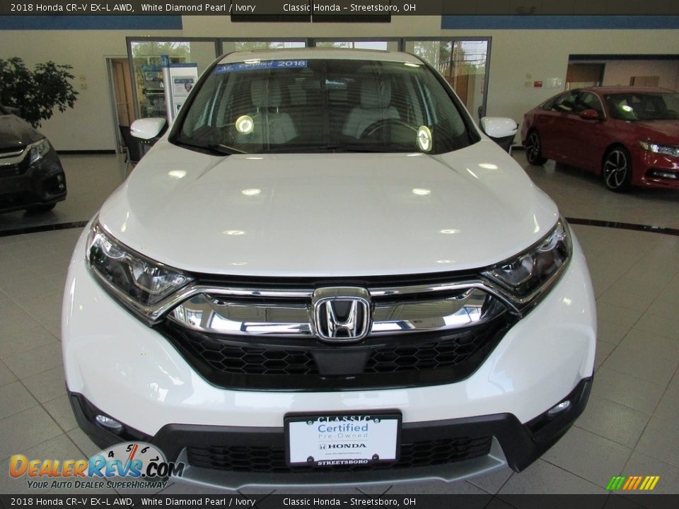 2018 Honda CR-V EX-L AWD White Diamond Pearl / Ivory Photo #2