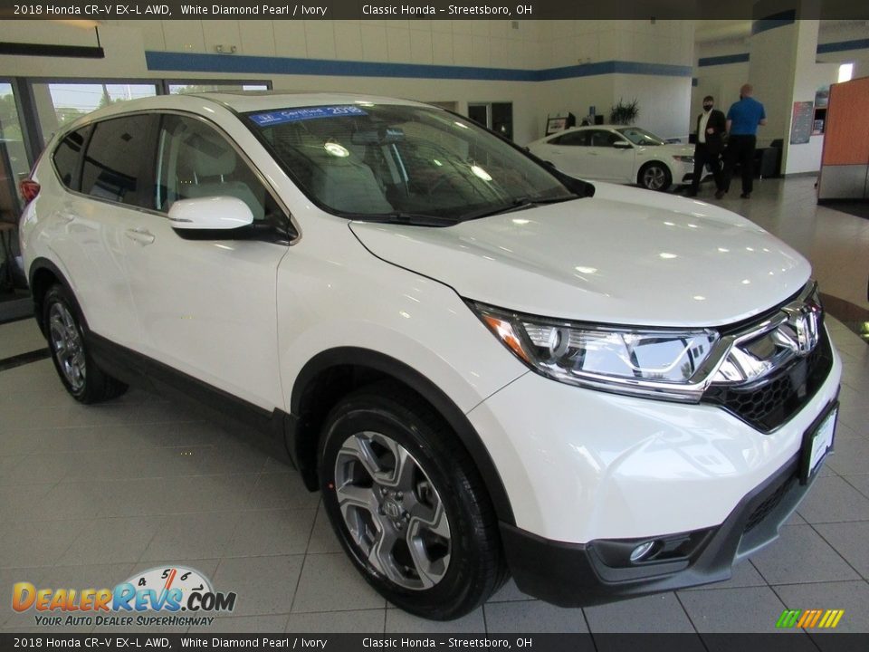 2018 Honda CR-V EX-L AWD White Diamond Pearl / Ivory Photo #3