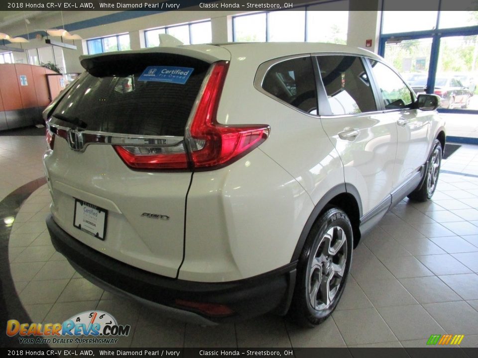 2018 Honda CR-V EX-L AWD White Diamond Pearl / Ivory Photo #7