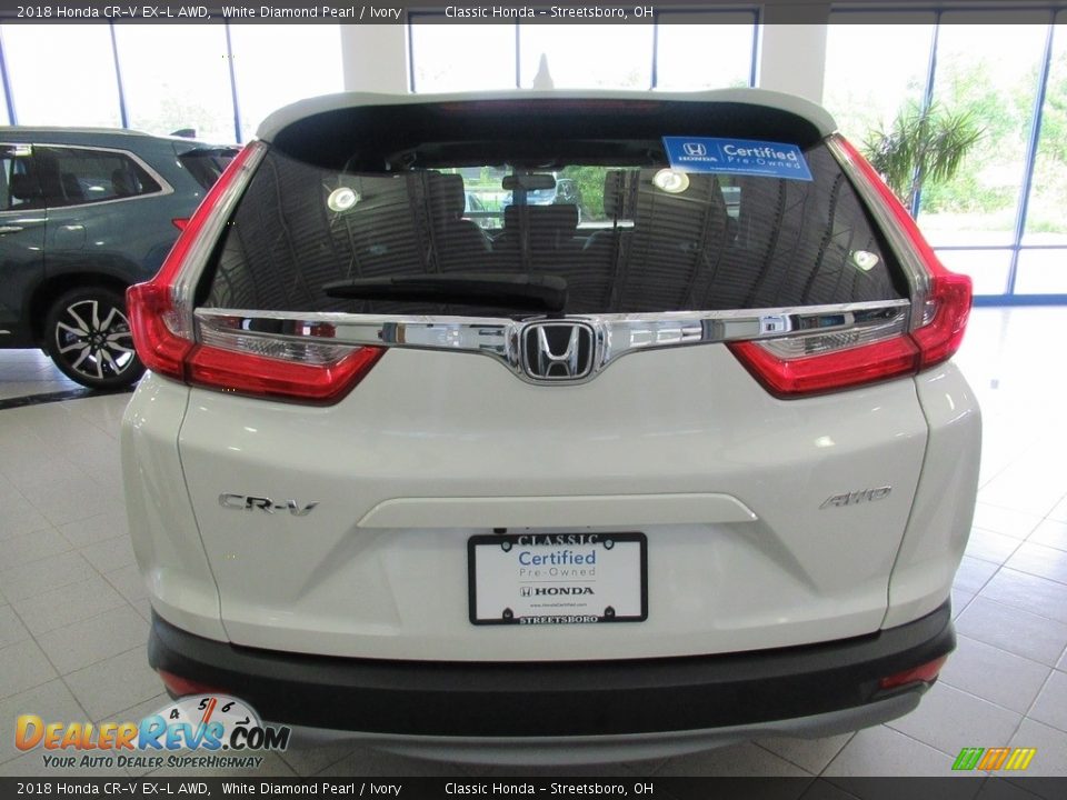 2018 Honda CR-V EX-L AWD White Diamond Pearl / Ivory Photo #8