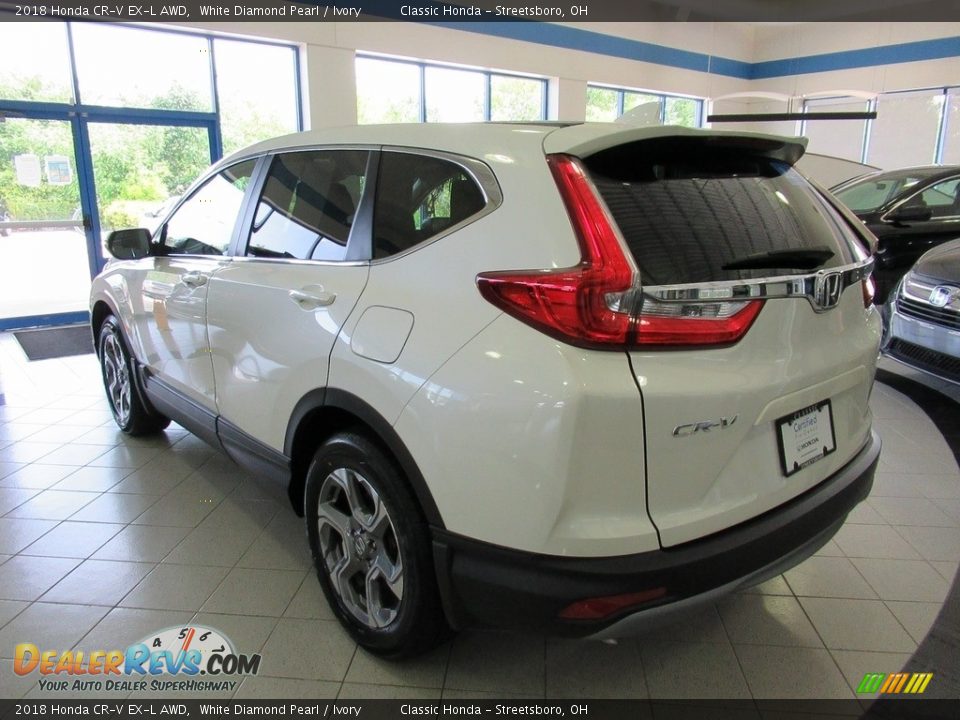 2018 Honda CR-V EX-L AWD White Diamond Pearl / Ivory Photo #9