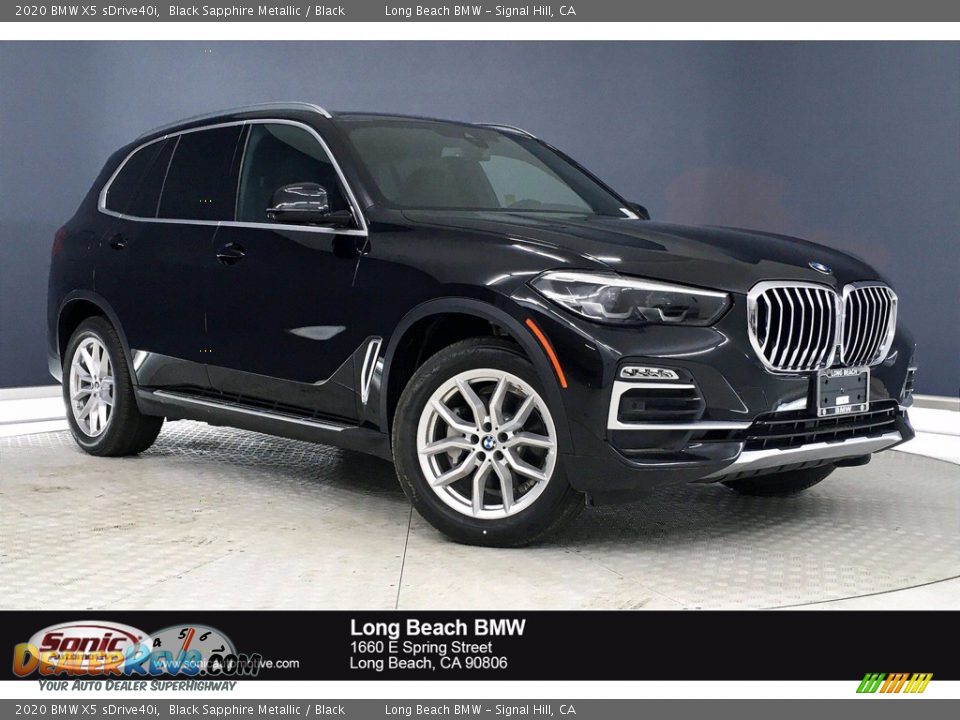 2020 BMW X5 sDrive40i Black Sapphire Metallic / Black Photo #1