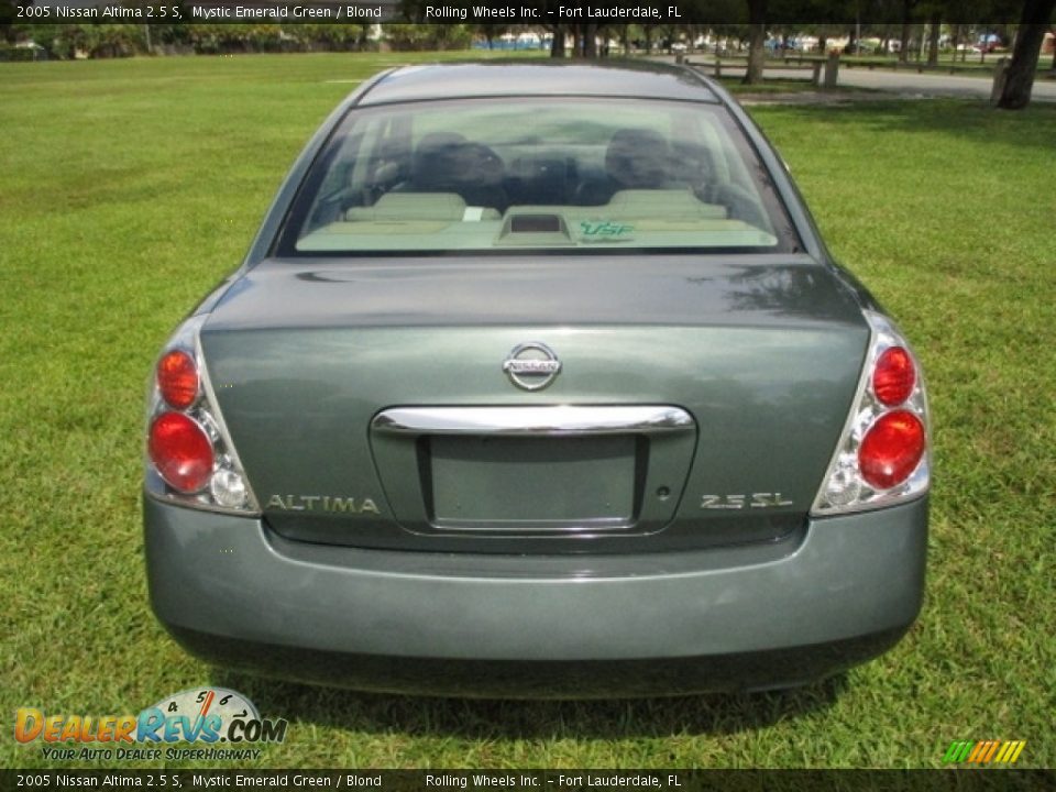 2005 Nissan Altima 2.5 S Mystic Emerald Green / Blond Photo #7