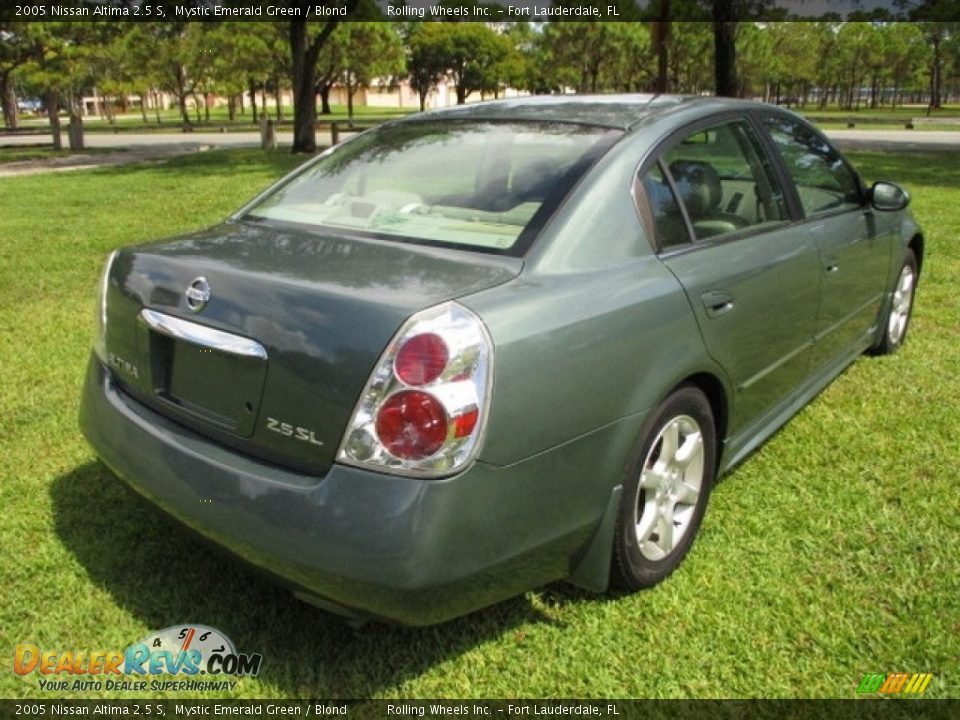 2005 Nissan Altima 2.5 S Mystic Emerald Green / Blond Photo #9