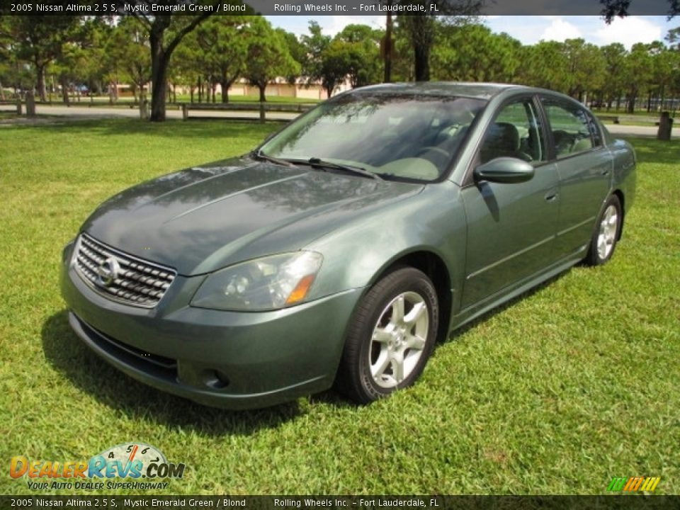 2005 Nissan Altima 2.5 S Mystic Emerald Green / Blond Photo #29
