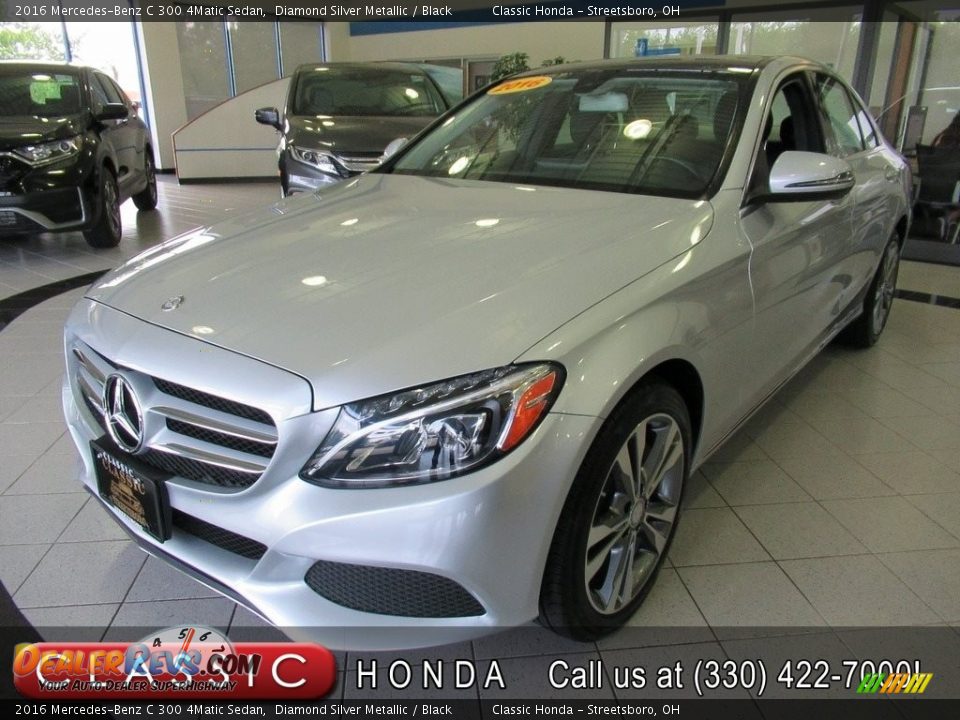 2016 Mercedes-Benz C 300 4Matic Sedan Diamond Silver Metallic / Black Photo #1