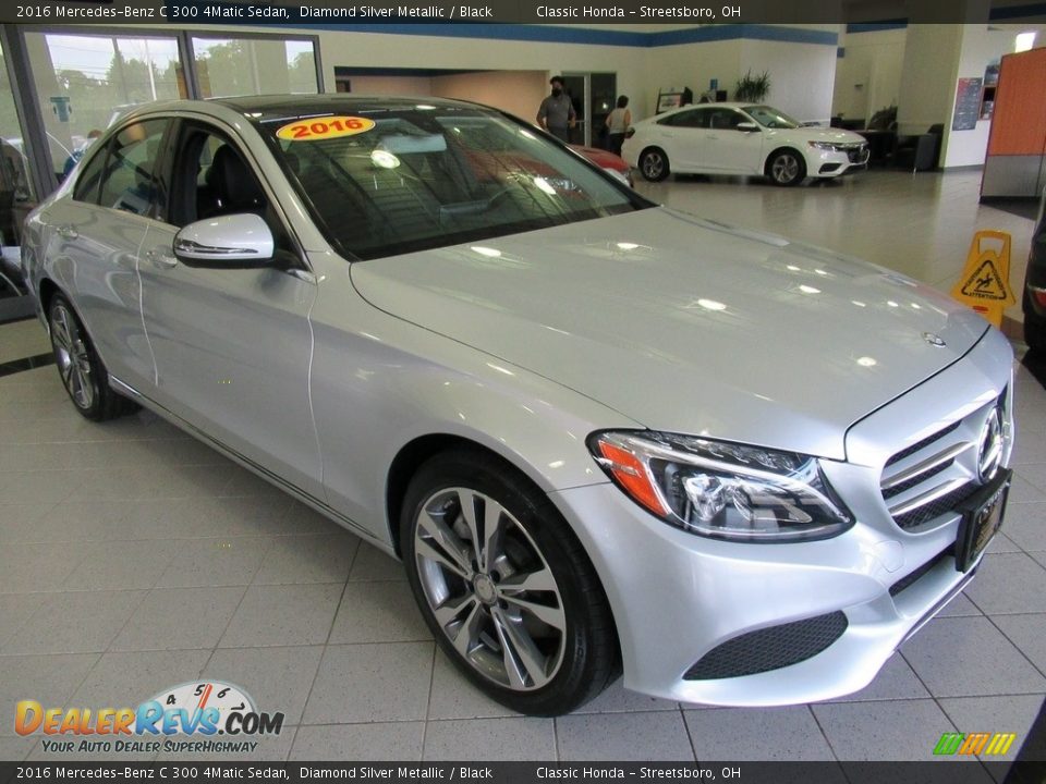 2016 Mercedes-Benz C 300 4Matic Sedan Diamond Silver Metallic / Black Photo #3