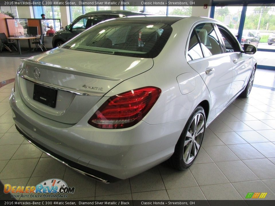 2016 Mercedes-Benz C 300 4Matic Sedan Diamond Silver Metallic / Black Photo #7