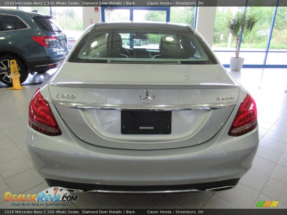 2016 Mercedes-Benz C 300 4Matic Sedan Diamond Silver Metallic / Black Photo #8