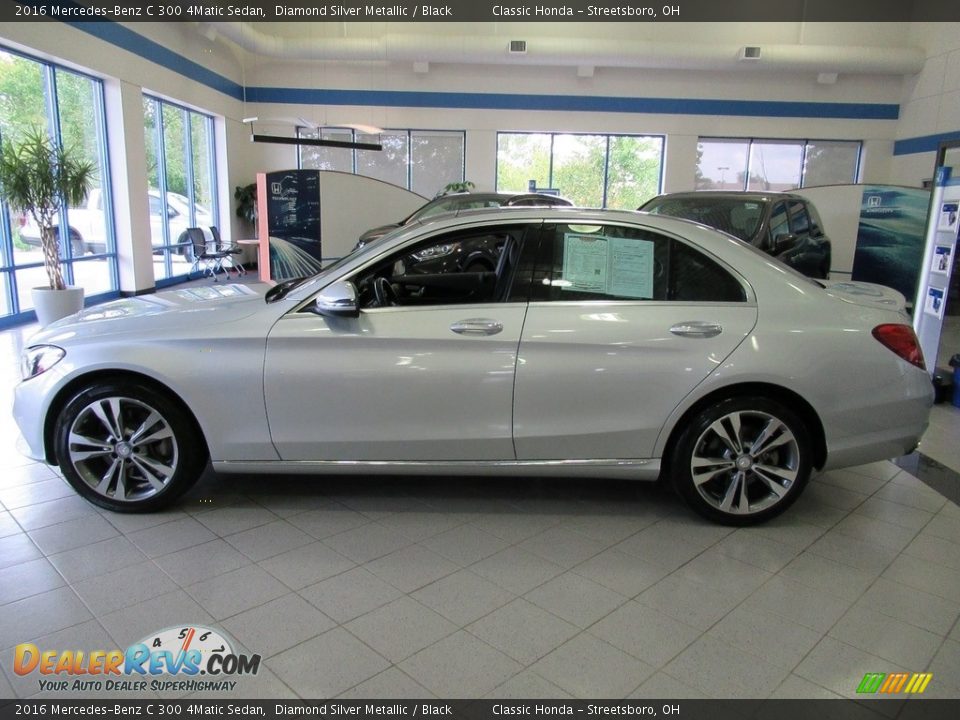 2016 Mercedes-Benz C 300 4Matic Sedan Diamond Silver Metallic / Black Photo #10