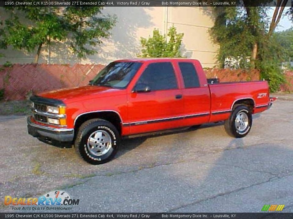 1995 Chevrolet C/K K1500 Silverado Z71 Extended Cab 4x4 Victory Red / Gray Photo #1