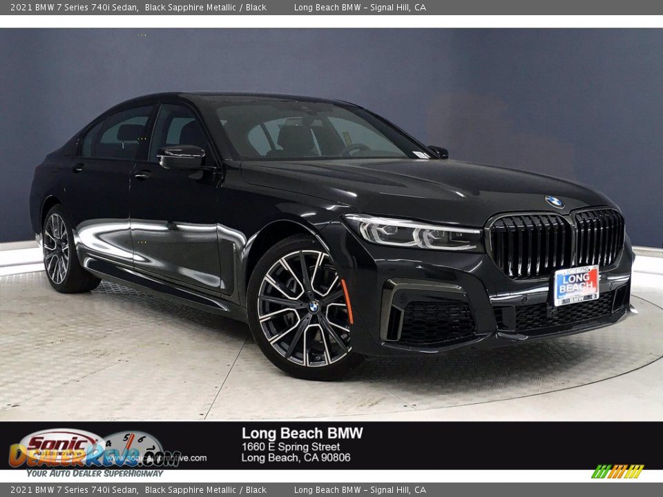 2021 BMW 7 Series 740i Sedan Black Sapphire Metallic / Black Photo #1