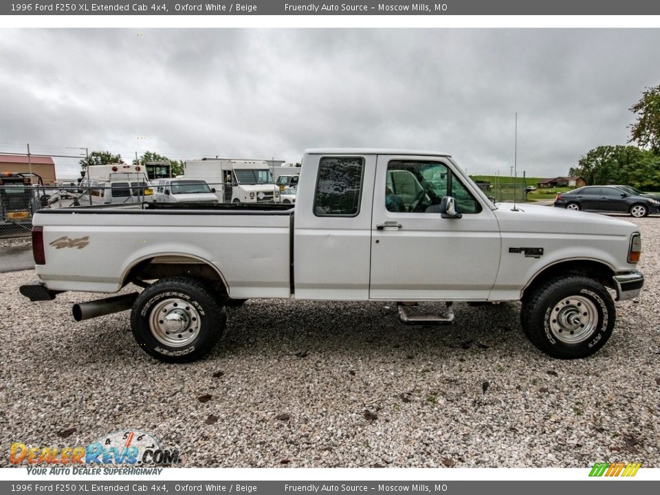 Oxford White 1996 Ford F250 XL Extended Cab 4x4 Photo #3
