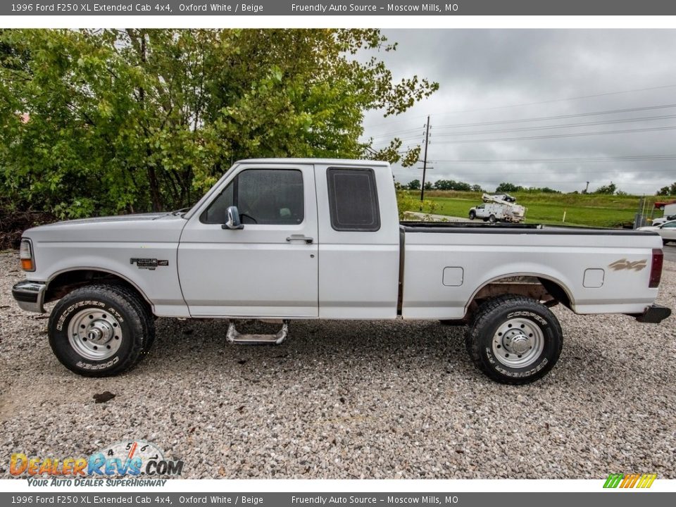Oxford White 1996 Ford F250 XL Extended Cab 4x4 Photo #7