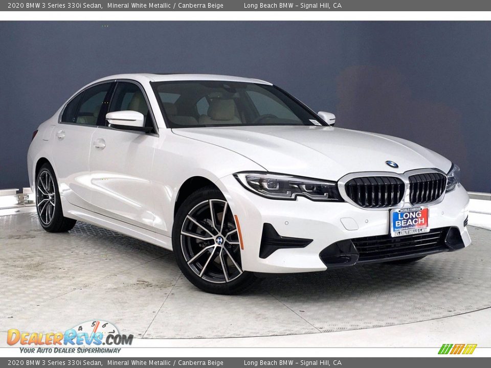 2020 BMW 3 Series 330i Sedan Mineral White Metallic / Canberra Beige Photo #19