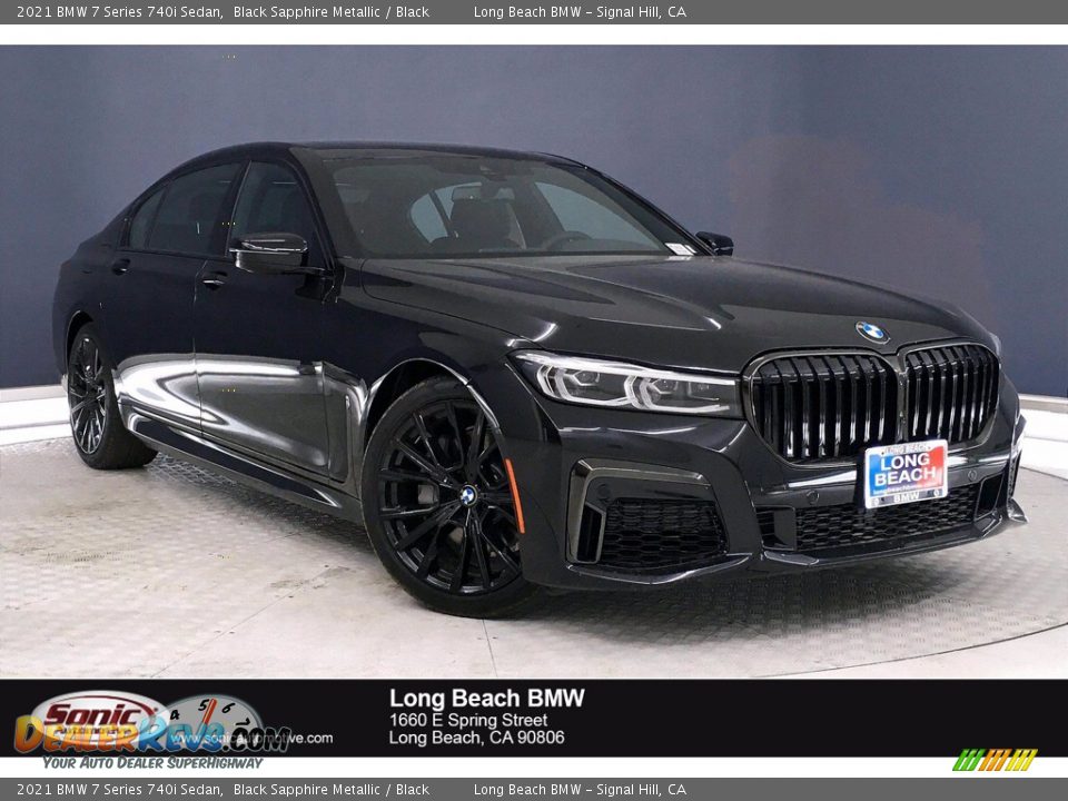 2021 BMW 7 Series 740i Sedan Black Sapphire Metallic / Black Photo #1