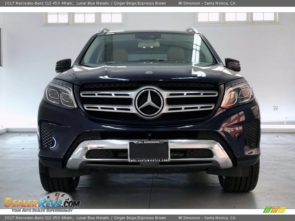 2017 Mercedes-Benz GLS 450 4Matic Lunar Blue Metallic / Ginger Beige/Espresso Brown Photo #2