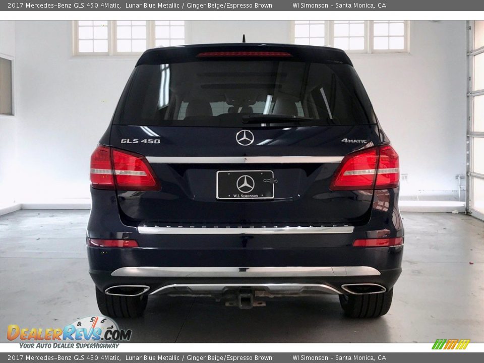 2017 Mercedes-Benz GLS 450 4Matic Lunar Blue Metallic / Ginger Beige/Espresso Brown Photo #3