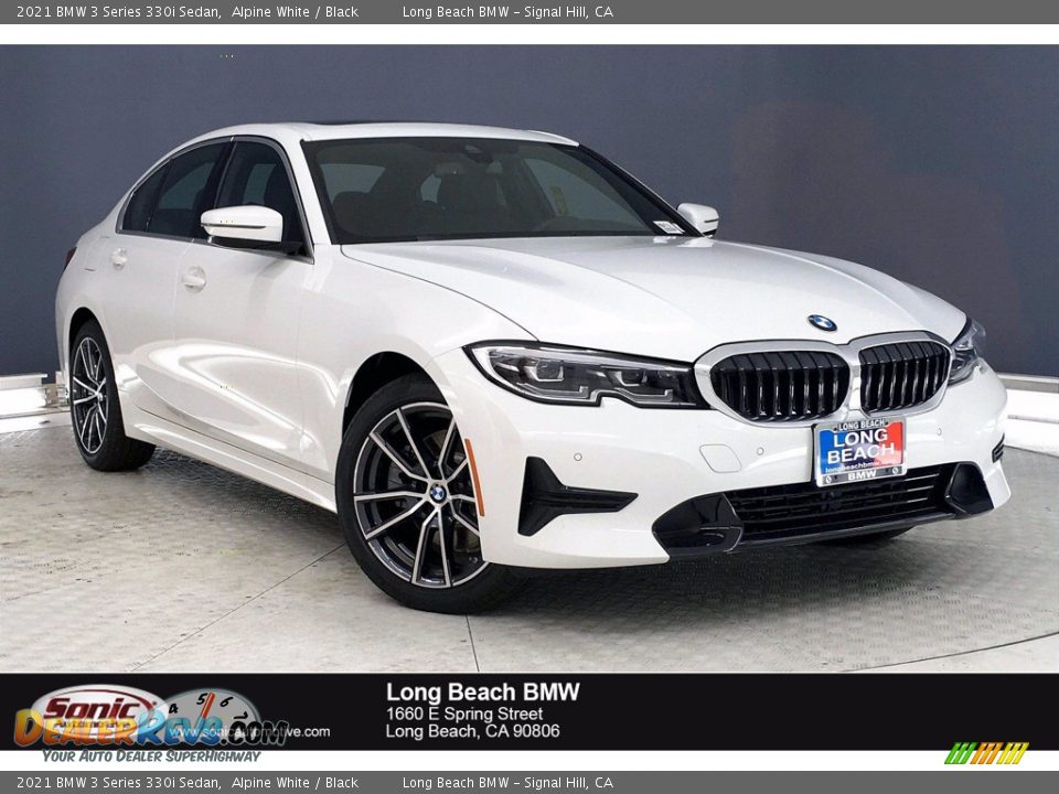 2021 BMW 3 Series 330i Sedan Alpine White / Black Photo #1