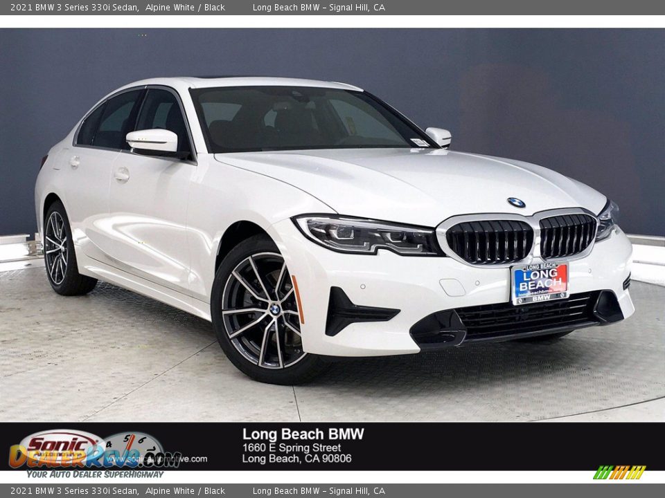 2021 BMW 3 Series 330i Sedan Alpine White / Black Photo #1