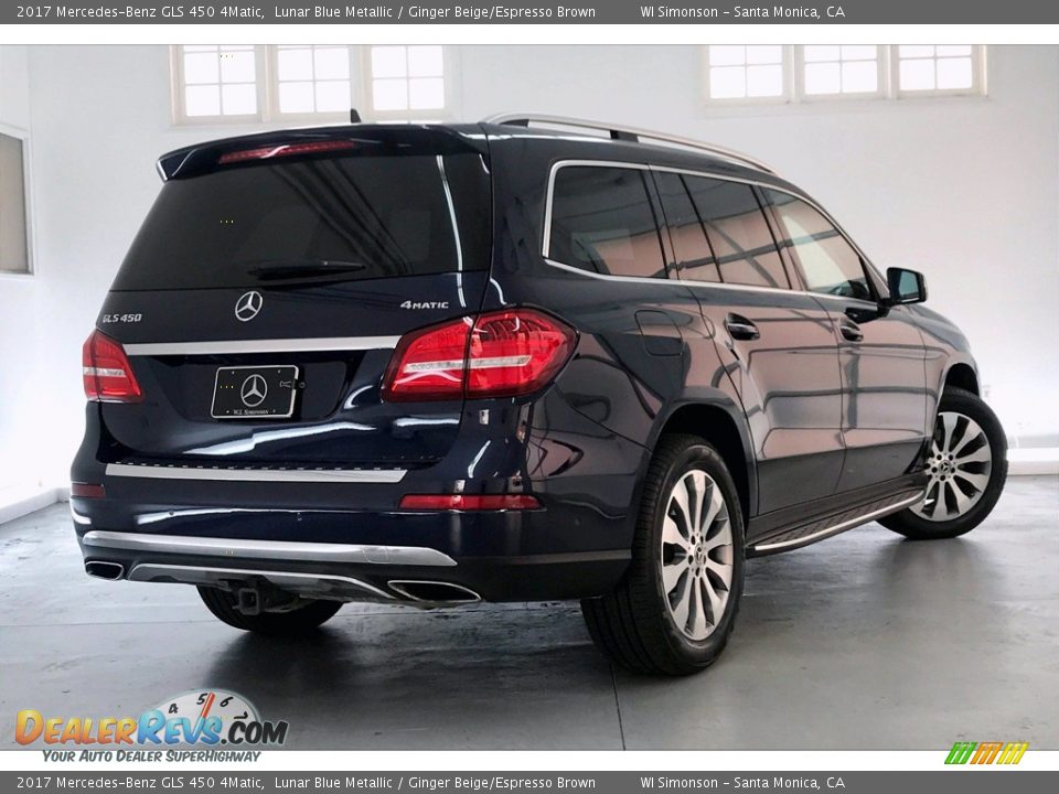 2017 Mercedes-Benz GLS 450 4Matic Lunar Blue Metallic / Ginger Beige/Espresso Brown Photo #16