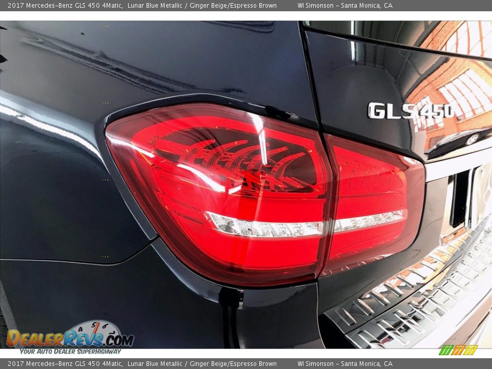 2017 Mercedes-Benz GLS 450 4Matic Lunar Blue Metallic / Ginger Beige/Espresso Brown Photo #26
