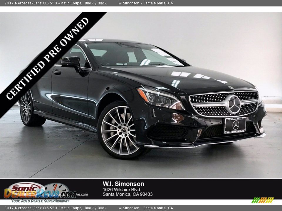 2017 Mercedes-Benz CLS 550 4Matic Coupe Black / Black Photo #1