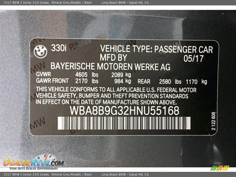 2017 BMW 3 Series 330i Sedan Mineral Grey Metallic / Black Photo #36