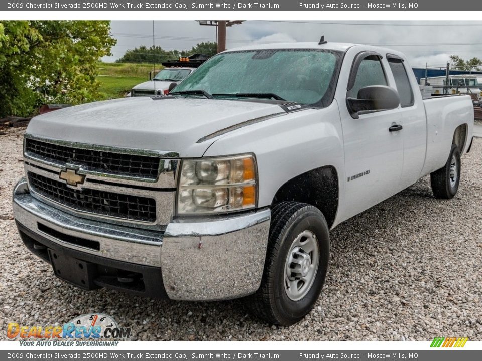 2009 Chevrolet Silverado 2500HD Work Truck Extended Cab Summit White / Dark Titanium Photo #8