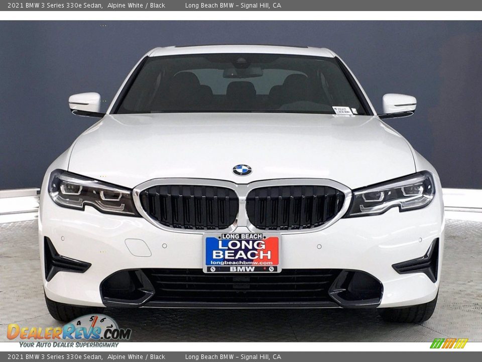 2021 BMW 3 Series 330e Sedan Alpine White / Black Photo #2
