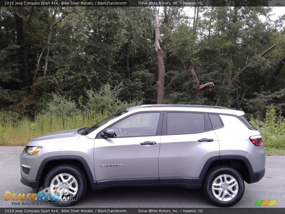 2018 Jeep Compass Sport 4x4 Billet Silver Metallic / Black/Sandstorm Photo #1