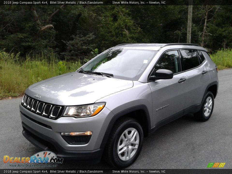 2018 Jeep Compass Sport 4x4 Billet Silver Metallic / Black/Sandstorm Photo #2