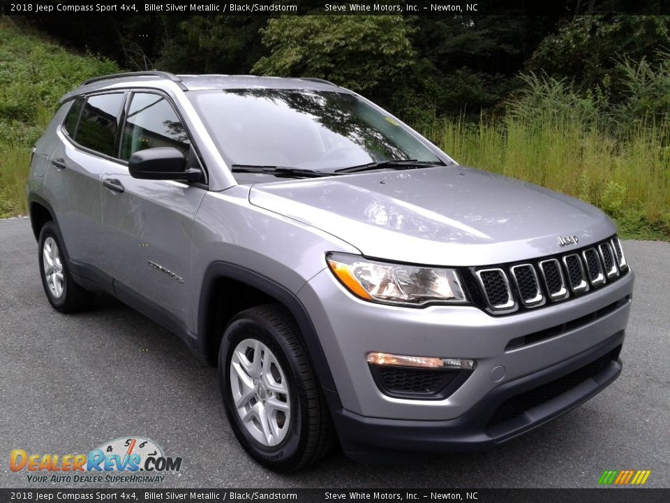 2018 Jeep Compass Sport 4x4 Billet Silver Metallic / Black/Sandstorm Photo #4