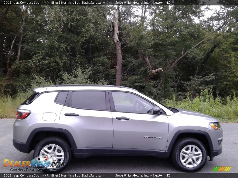 2018 Jeep Compass Sport 4x4 Billet Silver Metallic / Black/Sandstorm Photo #5