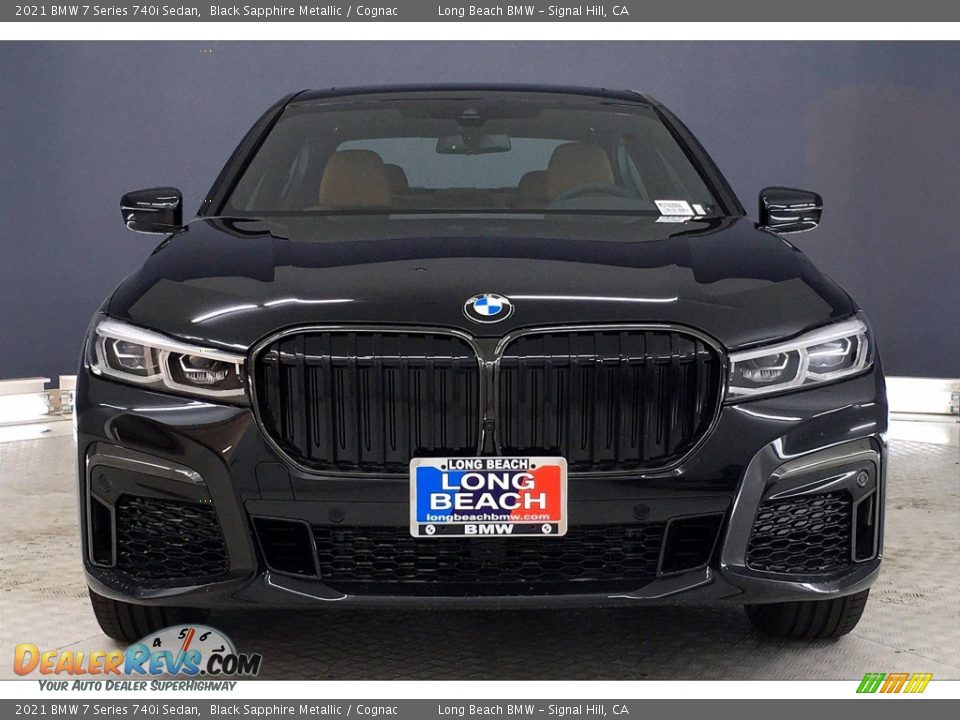 2021 BMW 7 Series 740i Sedan Black Sapphire Metallic / Cognac Photo #2