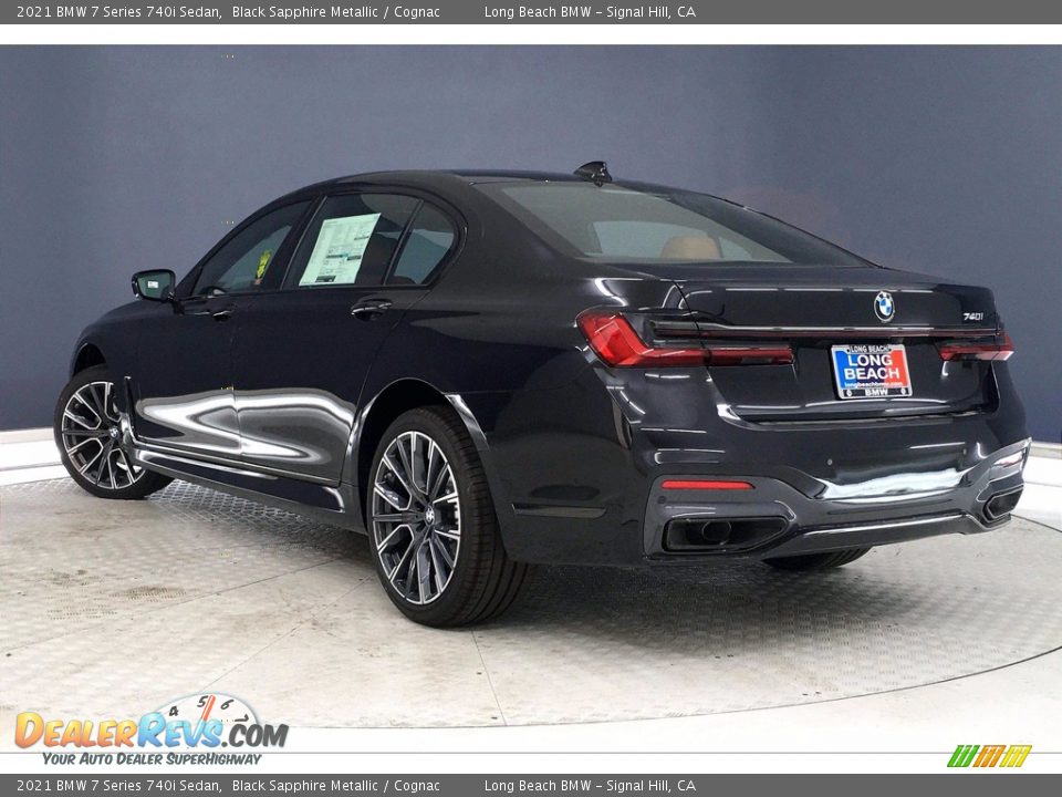 2021 BMW 7 Series 740i Sedan Black Sapphire Metallic / Cognac Photo #3