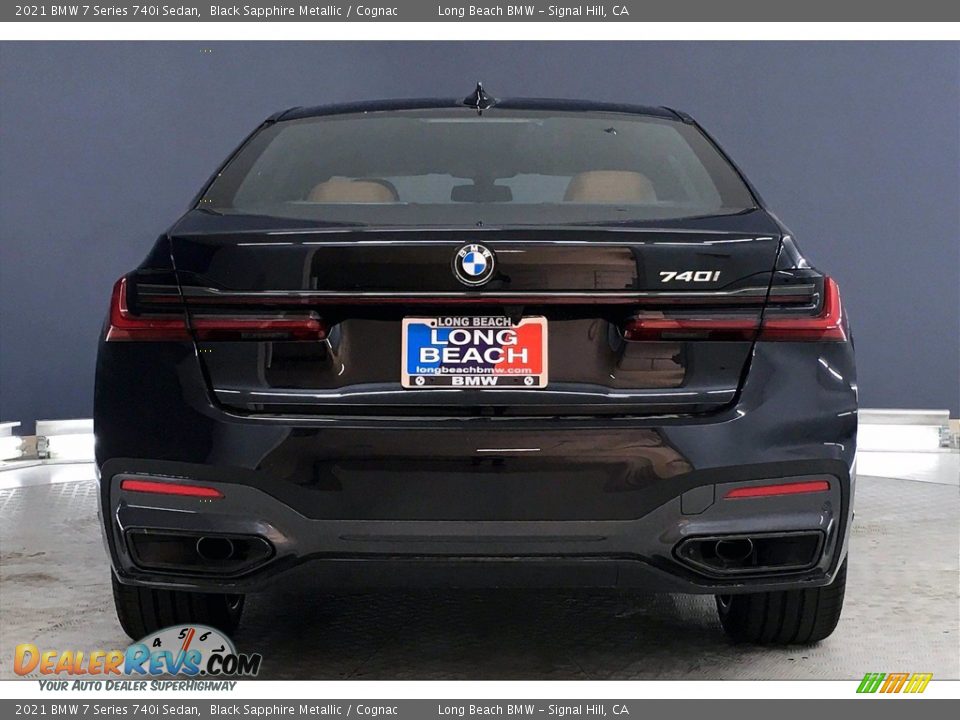 2021 BMW 7 Series 740i Sedan Black Sapphire Metallic / Cognac Photo #4