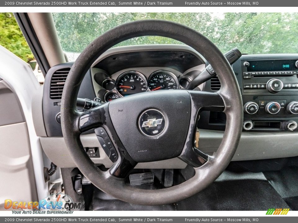 2009 Chevrolet Silverado 2500HD Work Truck Extended Cab Summit White / Dark Titanium Photo #35