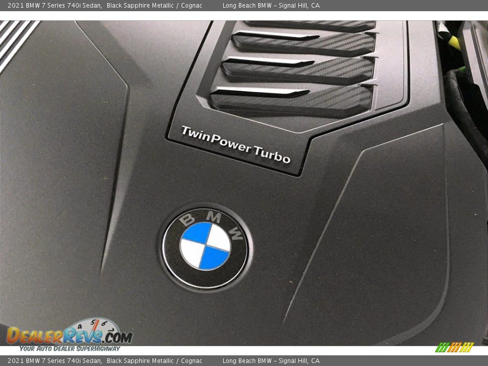 2021 BMW 7 Series 740i Sedan Black Sapphire Metallic / Cognac Photo #11
