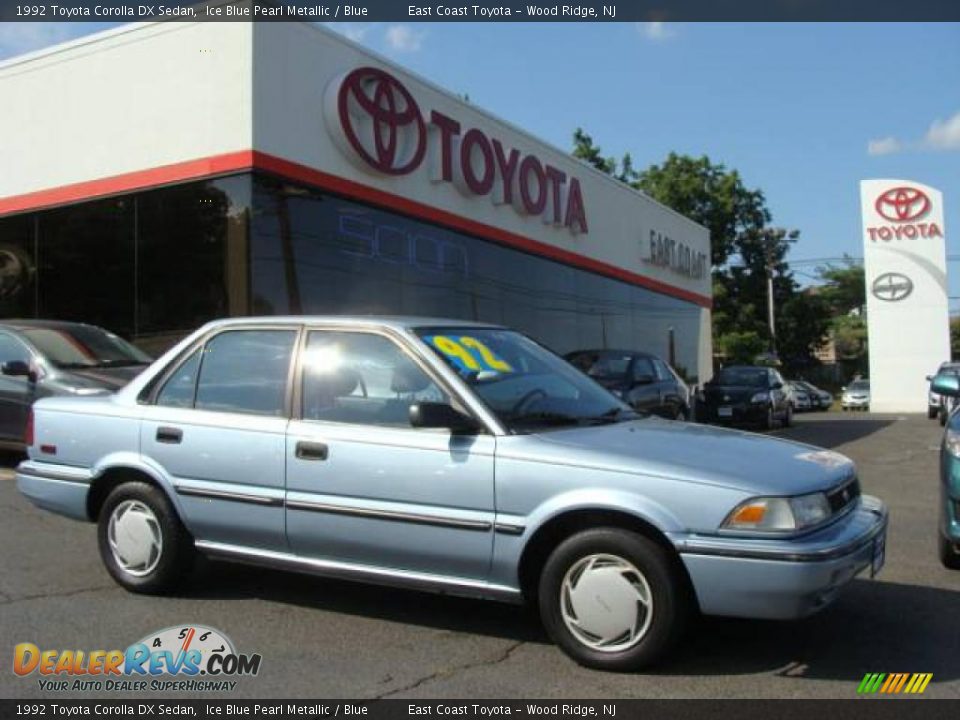 1992 Toyota Corolla DX Sedan Ice Blue Pearl Metallic / Blue Photo #1