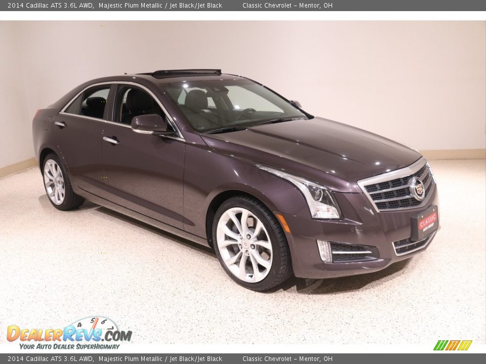 2014 Cadillac ATS 3.6L AWD Majestic Plum Metallic / Jet Black/Jet Black Photo #1